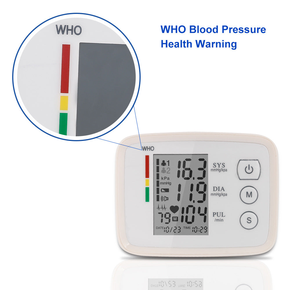 Blood Pressure Cuff, Rechargable Upper Arm Blood Pressure Monitor BP Machine, Accurate Blood Pressure Machine Kit, Pulse Rate Monitor for Home Use