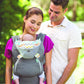 Yadala Baby Carrier, 2-in-1 Detachable Bear-Themed Gray Baby Carrier, Front and Back Backpack for Toddlers