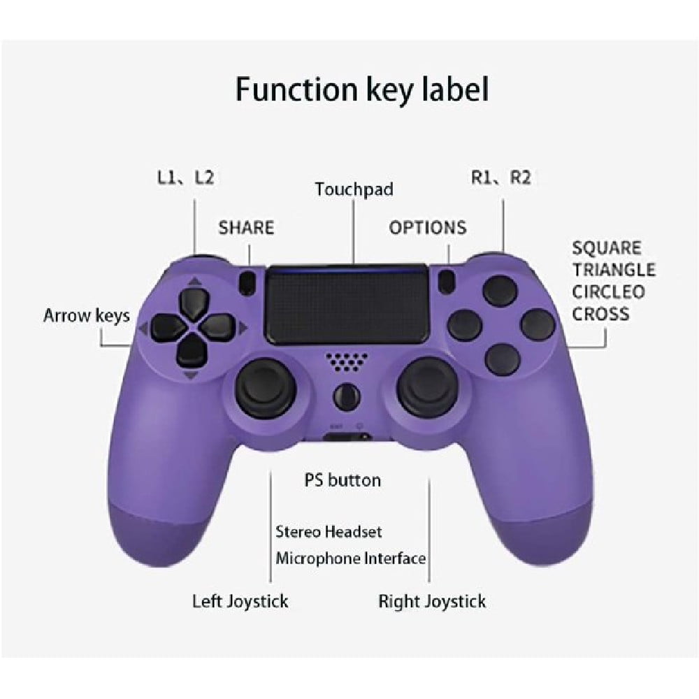 Wireless Controller Compatible with PS4 - Purple