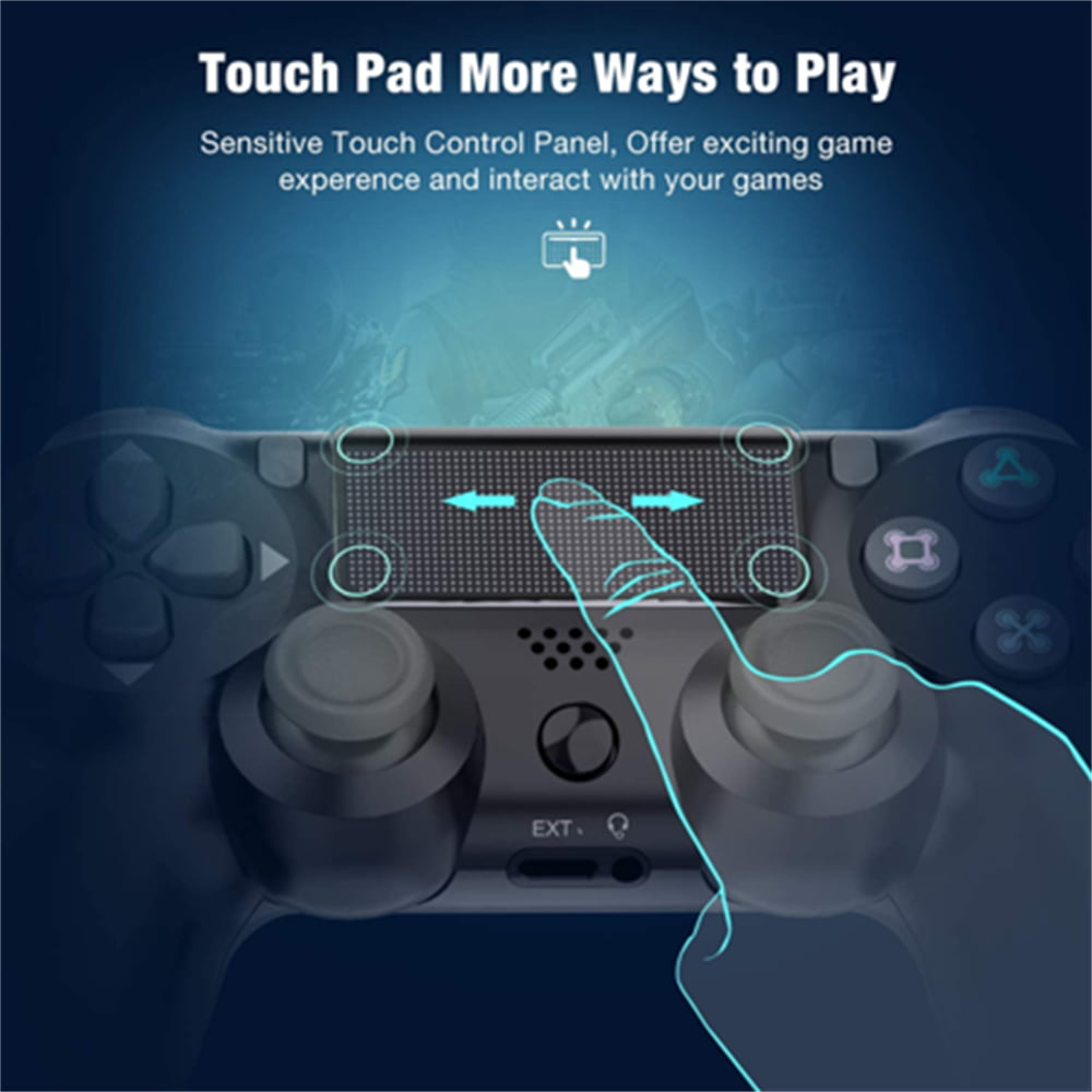 controller ps4 ,vibration game joystick compatible with ps4 - steel black