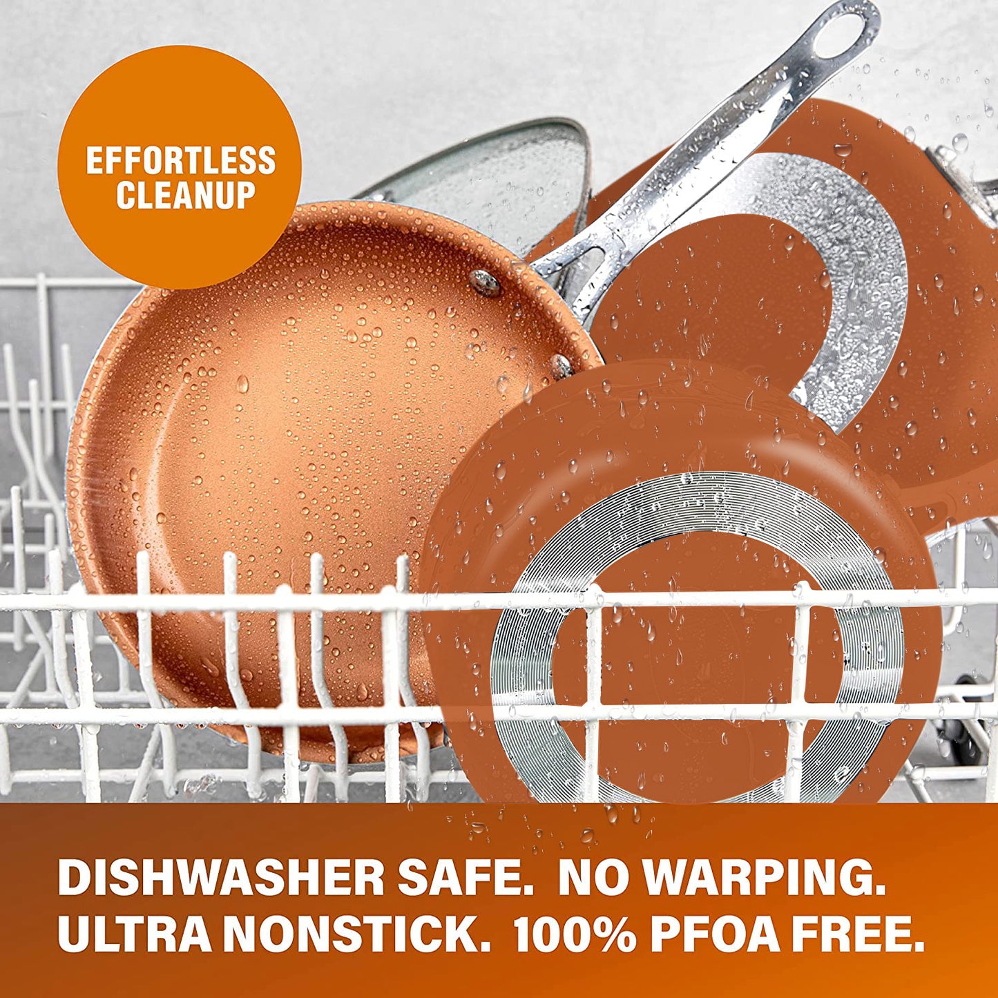 Pots and Pans 15 Piece Cookwear Set with Ultra Nonstick Diamond Surface, Includes Frying Pans, Stock Pots, Saucepans & More, Stay Cool Handles, 100% PFOA Free