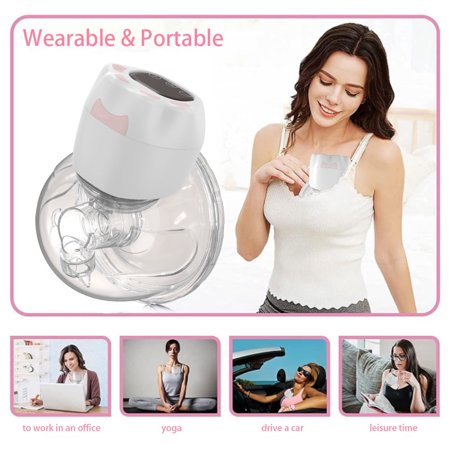 Wearable Breast Pump, Hands Free Electric Breast Pump with 3 Modes & 9 Levels