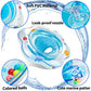 Cshid Inflatable Ride-On Pool Float Baby Swimming Pool Ring for Infant Toddler Kids Summer Inflatable Safety PVC Seat-Green-Blue