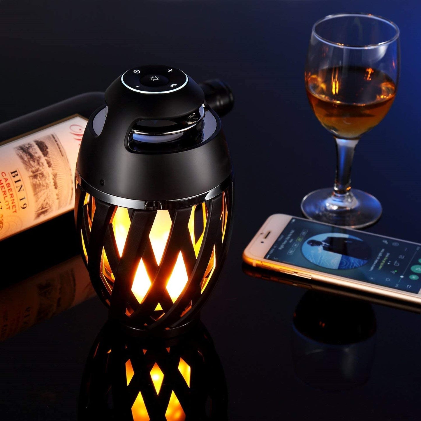 Outdoor Bluetooth Speaker, Wireless Bluetooth Speakers with LED Atmospheric Lighting Effect