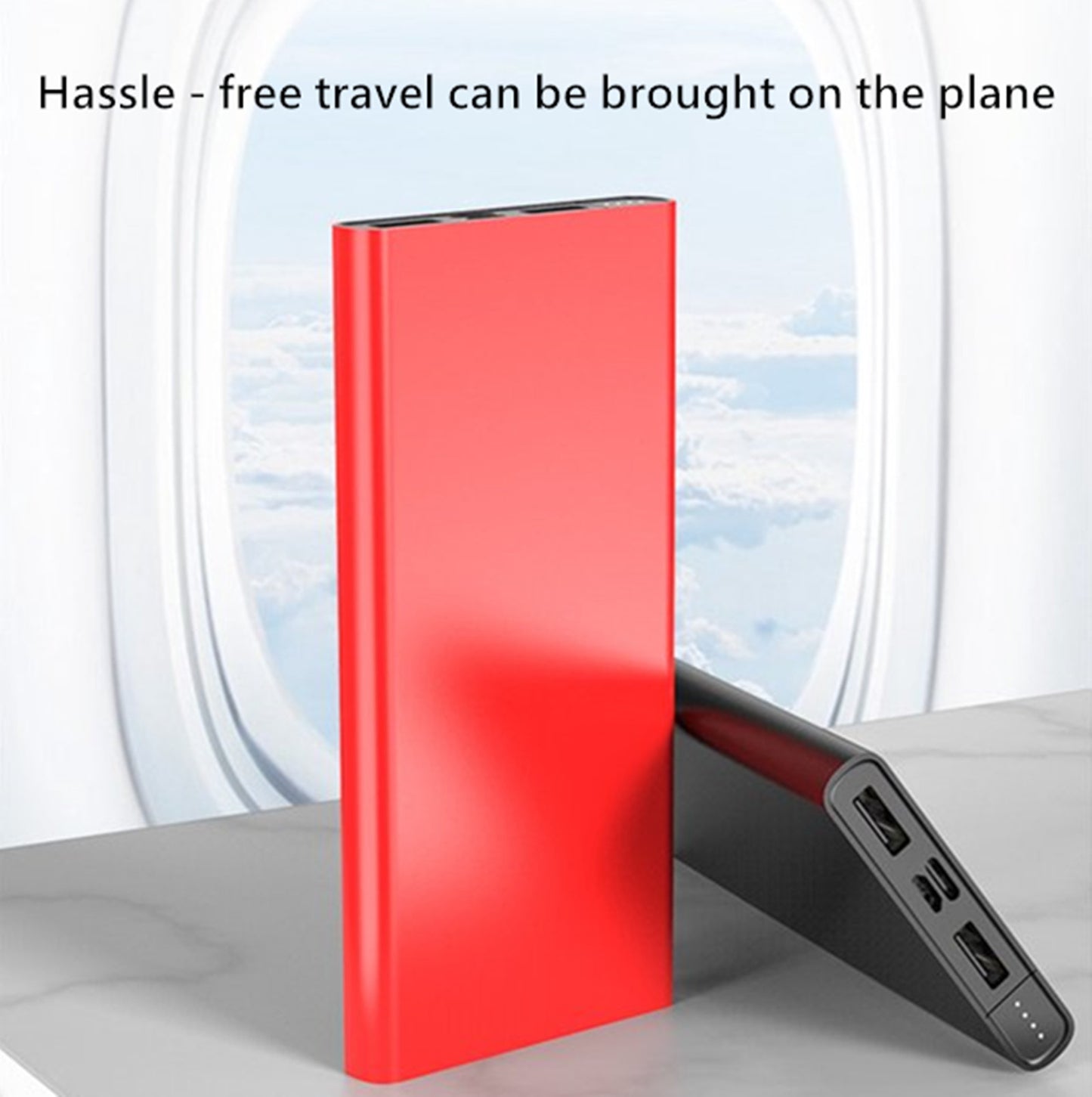 Golego Mini Portable Power Bank 10000mAh Power Bank USB C PD QC3.0 Two-way Fast Charging ,Black