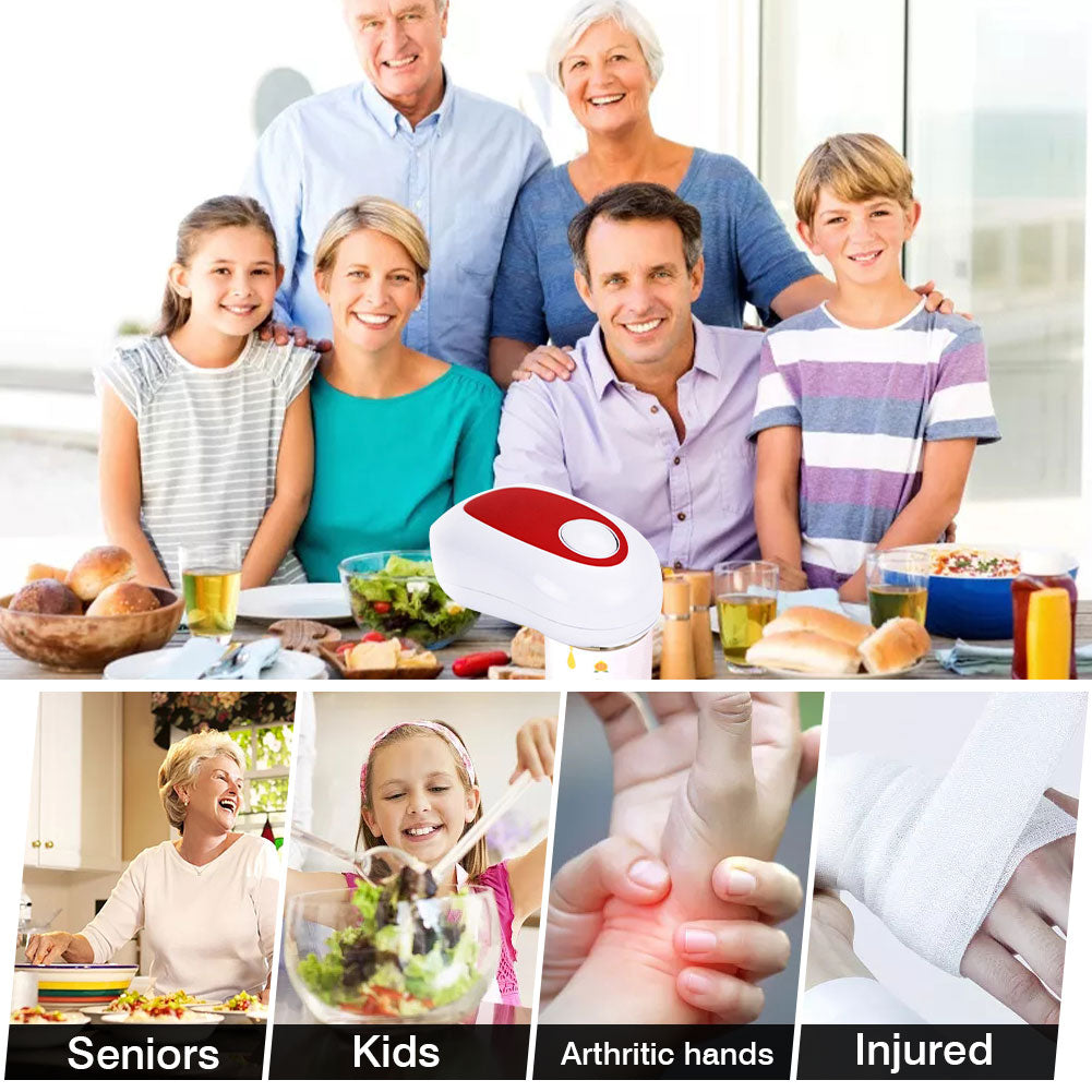 Electric Can Opener Portable Battery Powered Automatic Smooth Edge Can Opener Ergonomic Handheld Can Opener