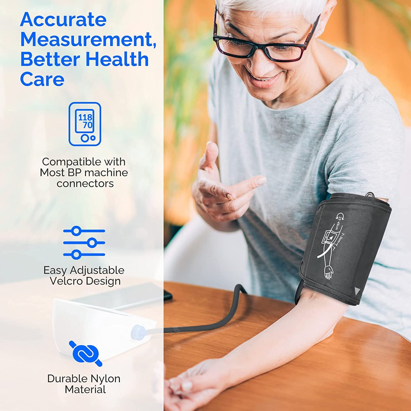 Extra Large Blood Pressure Cuff, Replacement Extra Large Cuff Applicable for 9”-20.5” Inches (22-52CM) Big Arm