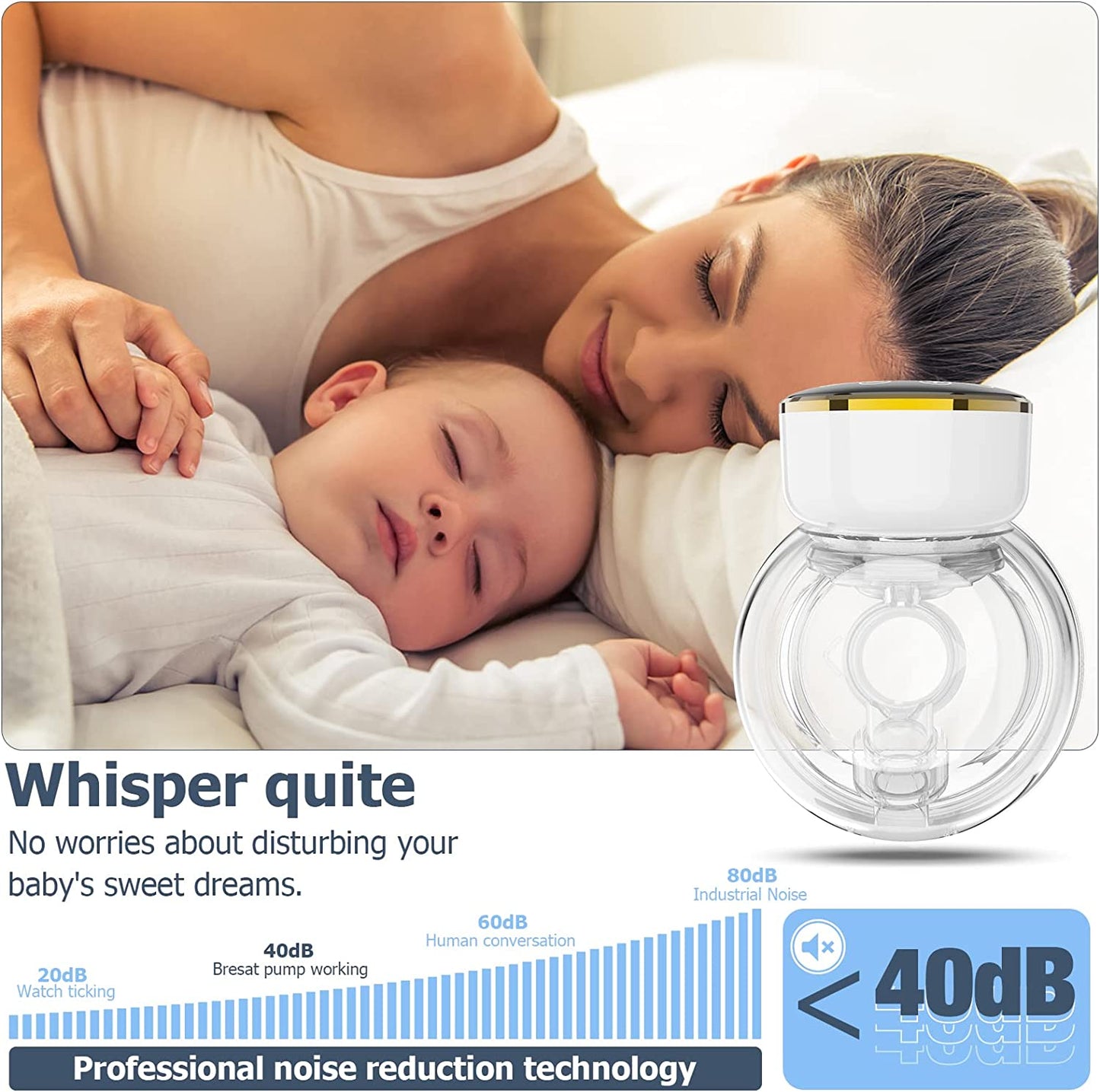 Electric Wearable Breast Pump, Double Portable Wireless Hands-Free Milk Pump with 3 Modes,9 Levels
