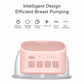 Yadala Wearable Breast Pump - Electric Hands-Free Portable Breastfeeding Breast pump, Spill-Proof Ultra-Quiet Pain Free Breast Pump with 2 Mode & 5 Levels, 24mm- Pink