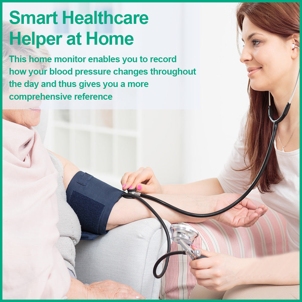 Blood Pressure Monitor, Automatic Blood Pressure Monitor Upper Arm Sphygmomanometer with Backlight Display, Adjustable Cuff and Dual User Mode