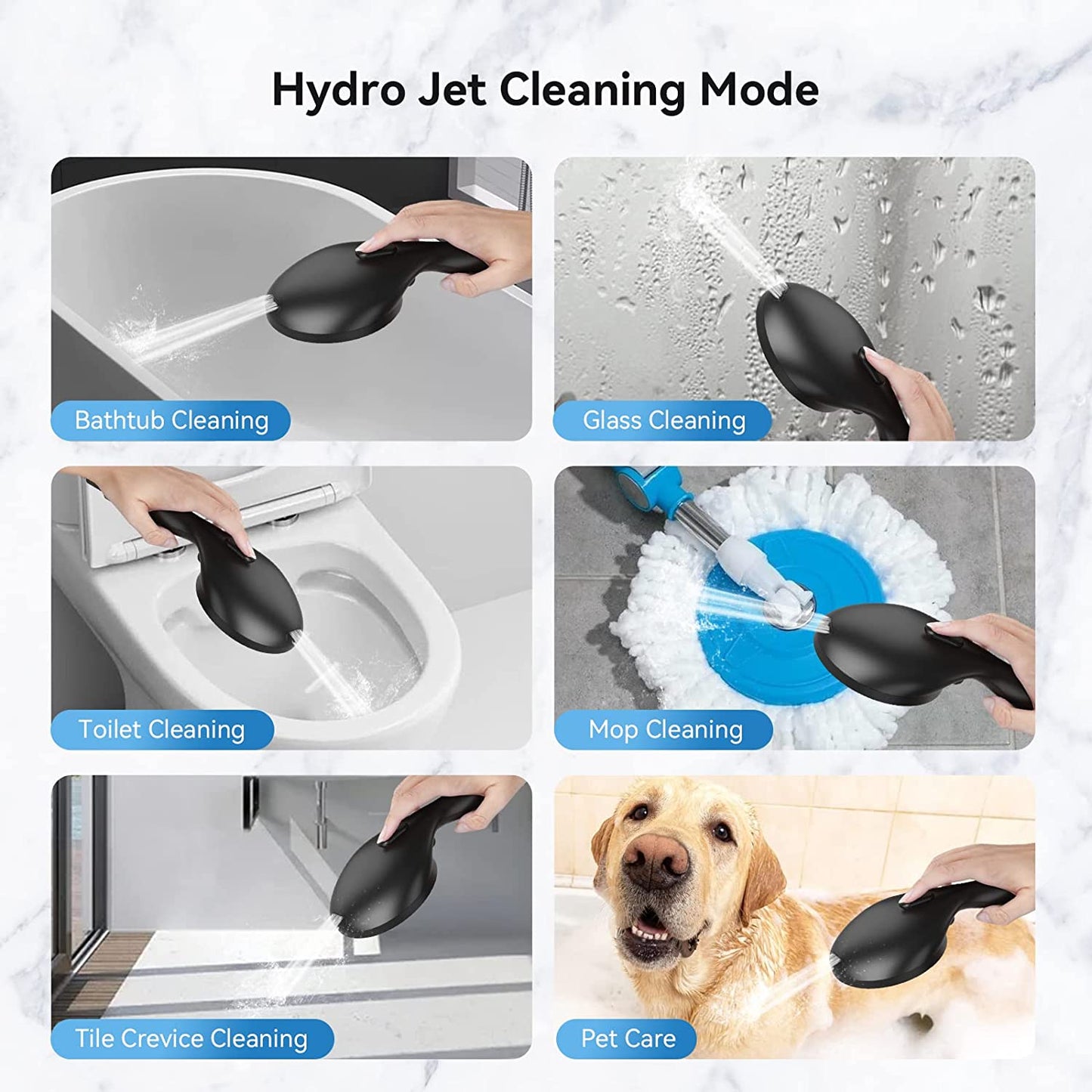 Nasi Shower Head with Handheld, 10-mode High Pressure Handheld Shower Heads with 59 Inch Hose, Hydro Jet Shower Head with Handheld Spray, Matte Removable Camper Shower Head