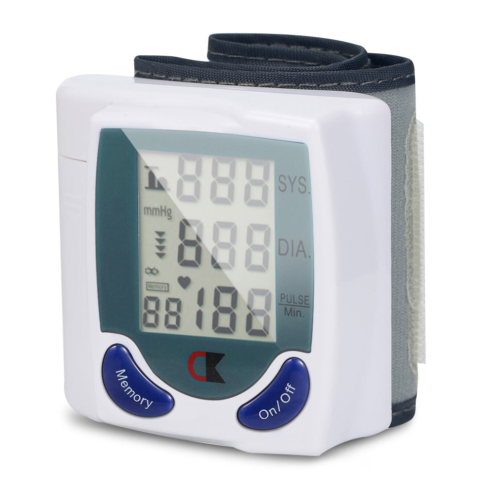 Blood Pressure Monitor, Adjustable Wrist Blood Pressure Cuff, LED Display BP Monitor with Heartbeat Indicator