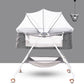 Bassinet for Babies, 4 in 1 Portable Rocking Bassinet with Breathable Net and Harmless Mattress, Quick-Fold Crib for Newborn Girl Boy Infant, Grey
