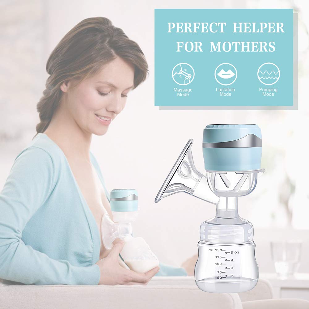 Electric Breast Pump, Portable Breast Feeding Pumps, Single Powered Breast Pump with 3 Modes and 20 Levels of Intensity