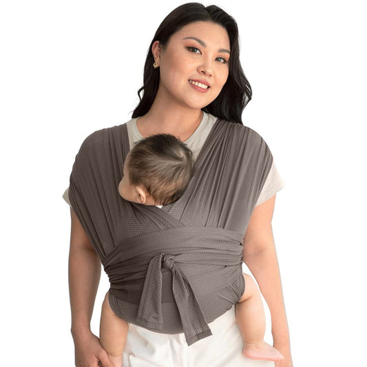 Yadala Baby Carrier, Hands Free Air-Mesh Baby Carrier, Breathable, Softness for Newborn up to 44 lbs, Mocha