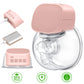 Yadala Wearable Breast Pump - Electric Hands-Free Portable Breastfeeding Breast pump, Spill-Proof Ultra-Quiet Pain Free Breast Pump with 2 Mode & 5 Levels, 24mm- Pink