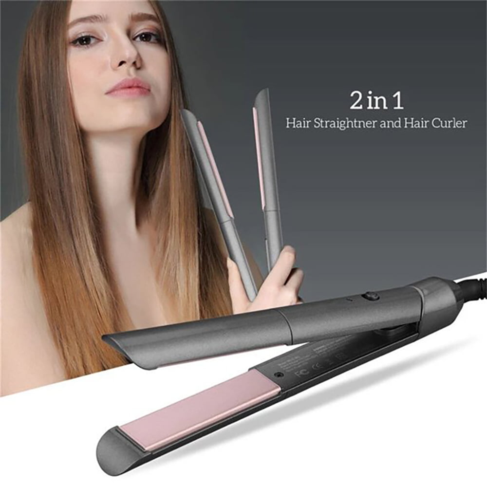 Yadala Flat Iron, 2 in 1 Hair Straightener and Curling Iron, Tourmaline Ceramic Twist Straightening Flat Irons for All Hair Types