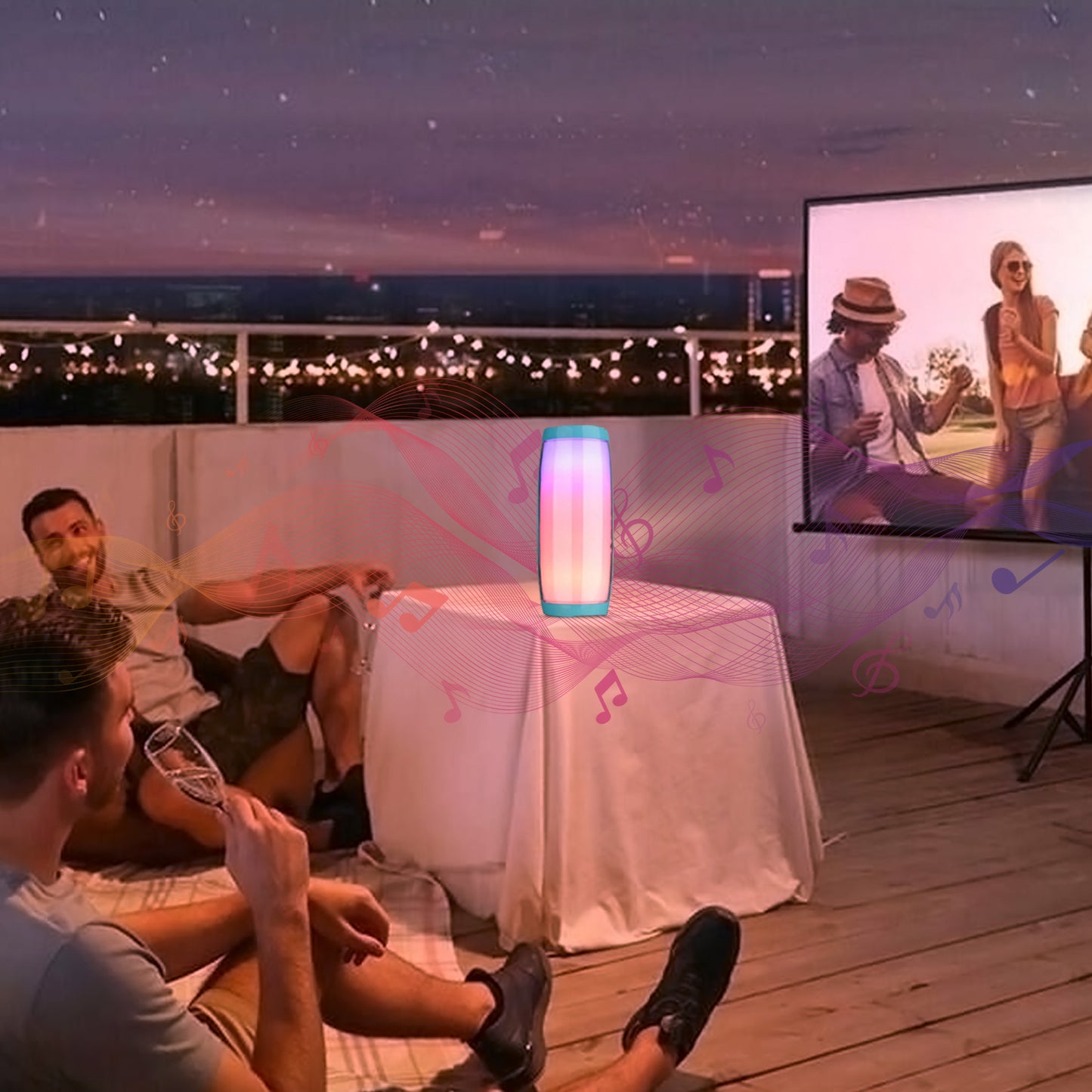 Waterproof Bluetooth Speaker, Portable Wireless Party Speaker With 360 Rich Dynamic Sound