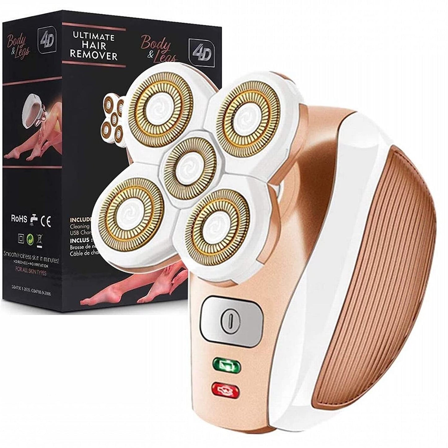 Painless Hair Remover for Women, Waterproof Electric Razor Epilator, Perfect Polishing, Fit The Legs, Face, Lips, Body Armpit