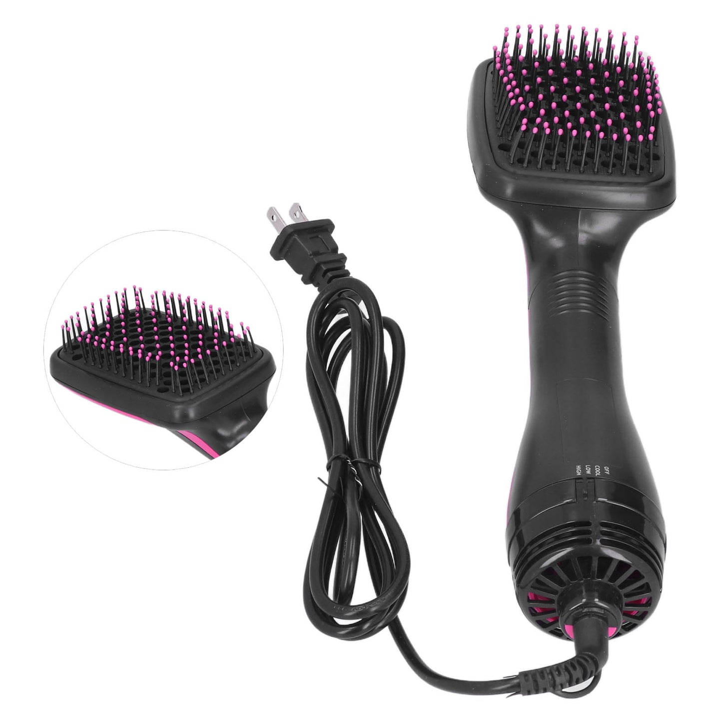 Blow Dryer with Comb, 2 in 1 Negative Lonic Hair Dryer Brush for Hair Care and Eliminate Frizzing, Electric Hot Air Styling