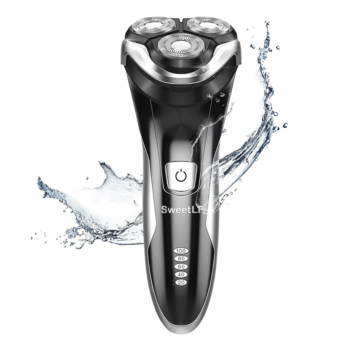 SweetLF Electric Razor for Men, IPX7 Waterproof Wet and Dry Electric Shaver with Pop-up beard trimmer for men, Black