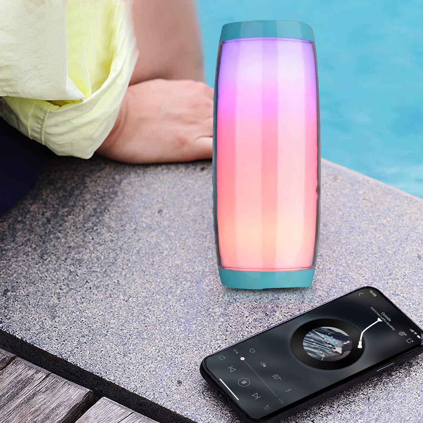 Waterproof Bluetooth Speaker, Portable Wireless Party Speaker With 360 Rich Dynamic Sound