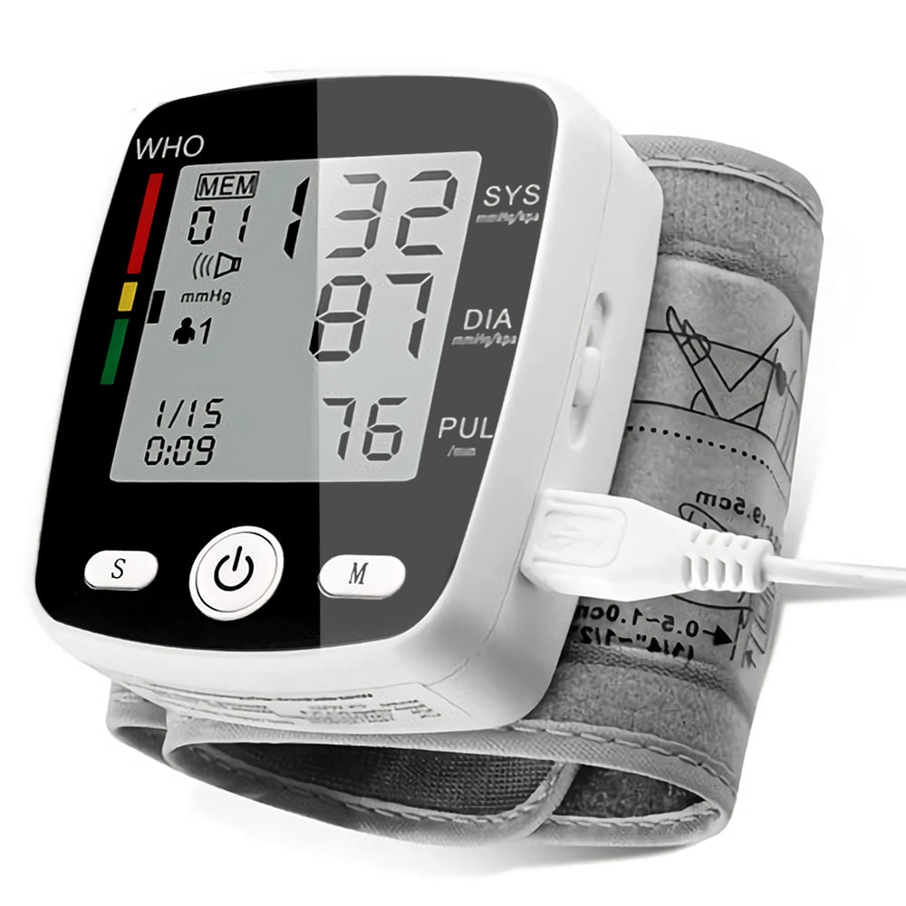 Blood Pressure Monitor, BDUN Rechargable Blood Pressure Machine Wrist, Automatic Digital Blood Pressure Monitor with Voice Broadcast and 180 Memory for Doul User