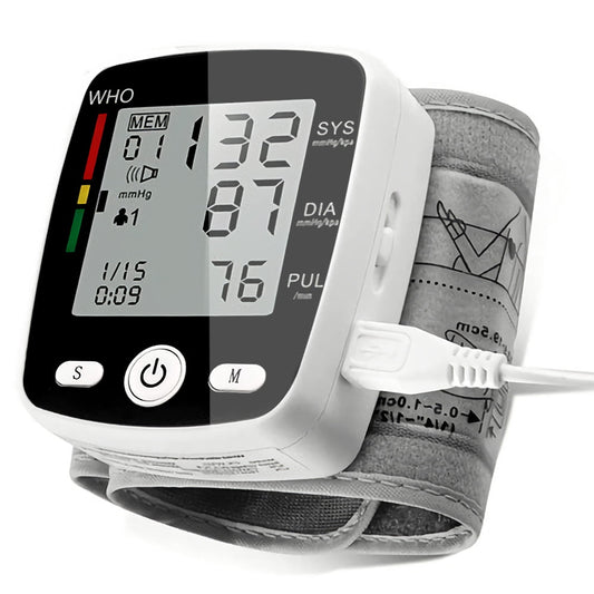 Blood Pressure Monitor, BDUN Rechargable Blood Pressure Machine Wrist, Automatic Digital Blood Pressure Monitor with Voice Broadcast and 180 Memory for Doul User