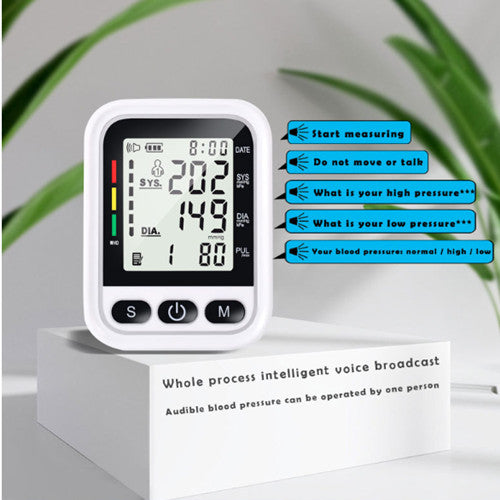 Blood Pressure Cuff, Professional Automatic Arm Blood Pressure Monitor with LCD Backlit Display & Double mode, Portable BP Heart Rate Monitor, for Home Office Travel Use
