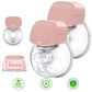 Breast Pump - Yadala Double Electric Breast Pump 24 mm Hands-Free Wearable Breast Pump 2 Mode & 5 Levels Portable Breast Pump  ,Pink