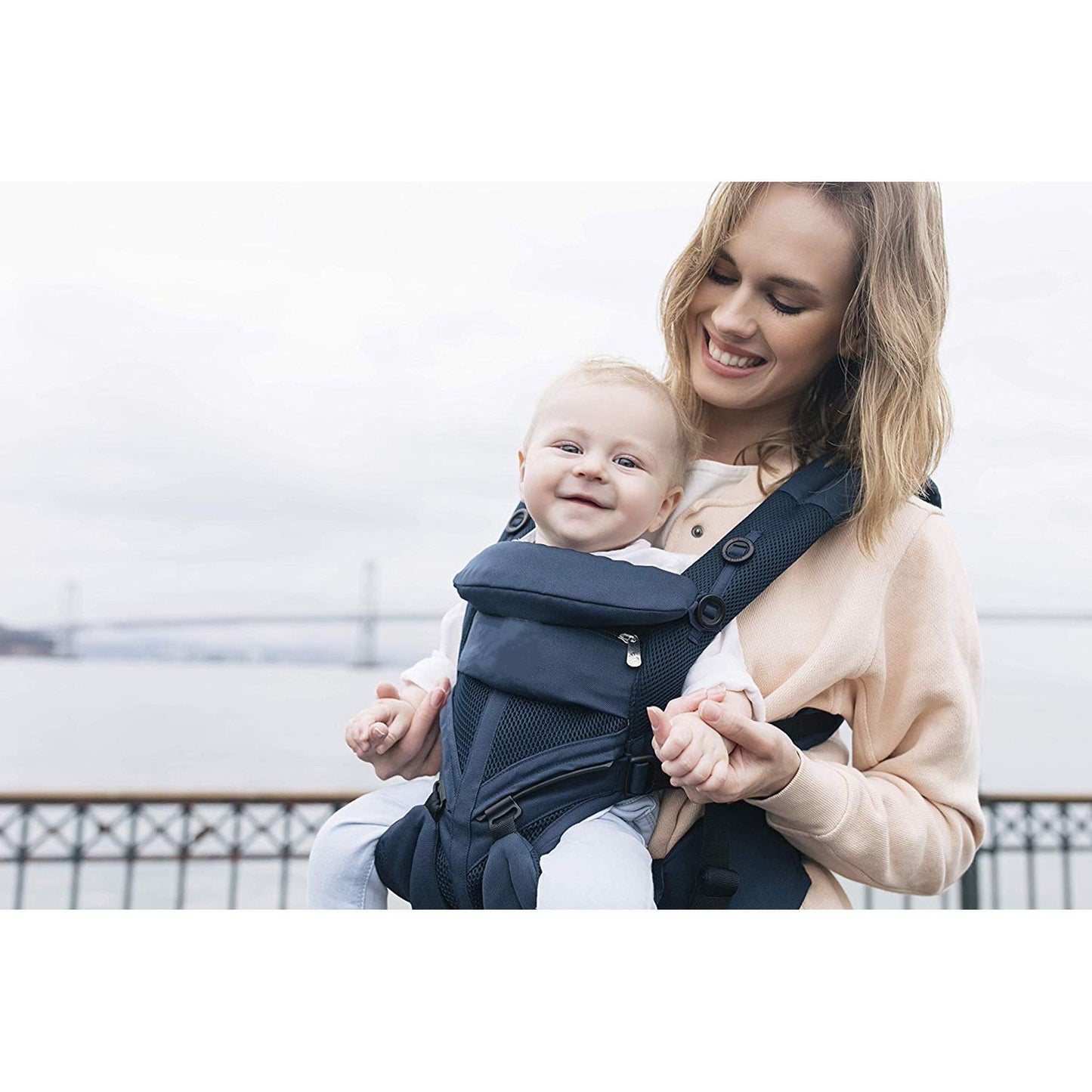 Baby Carrier, Omni 360 All Carry Positions Baby Carrier with Cool Air Mesh, Midnight Blue