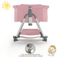 Yadala Bedside Cribs, Baby Bassinet Travel Baby Crib Baby Bed with Breathable Net, Adjustable Portable Bed for Infant/Baby with Mattress, Pink