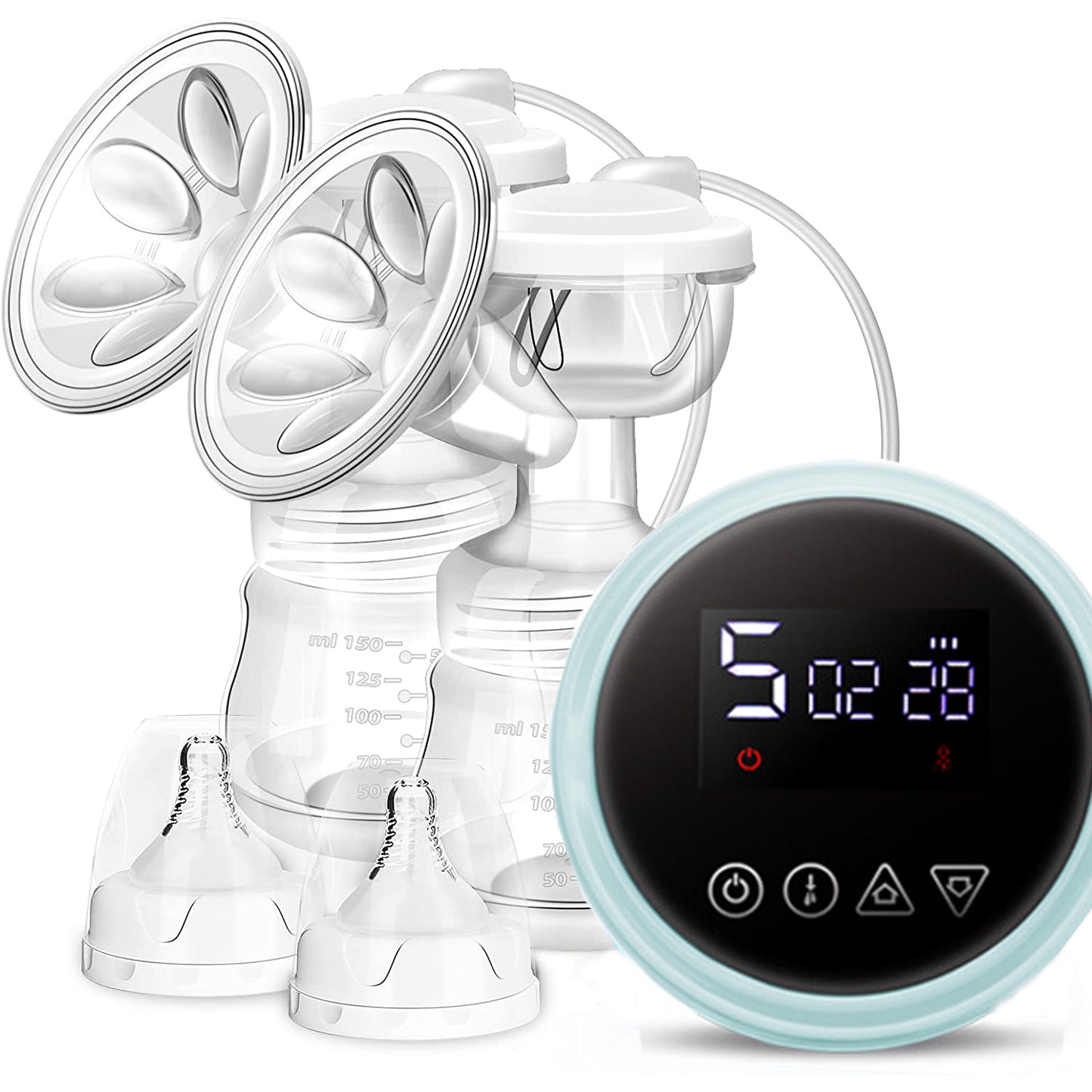 Double Electric Breast Pump, Hospital Grade Breast Pump, 3 Modes and 9 Levels Pain Free Strong Suction Power, Super Quiet