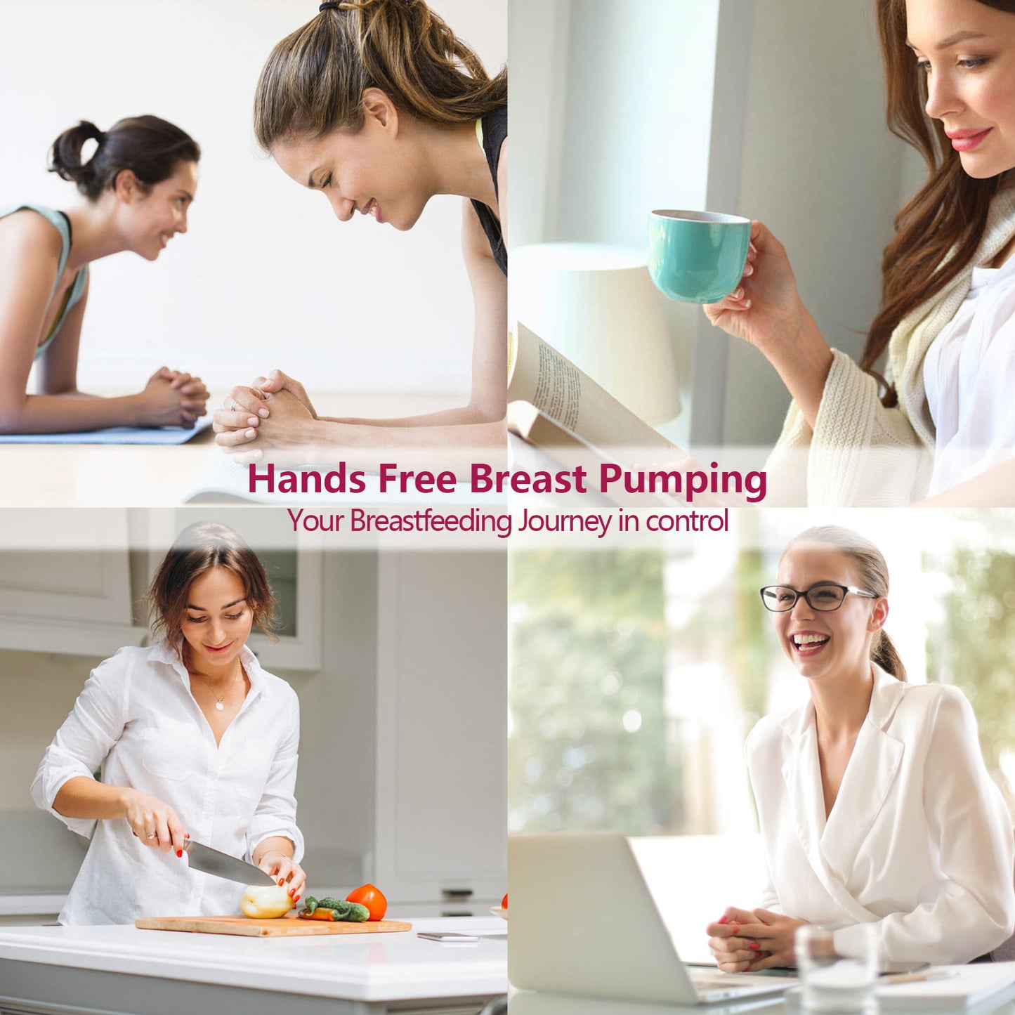 Double Wearable Breast Pump, Electric Breast Pump, Portable Breast Pump with 2 Modes, 9 Levels - 24mm