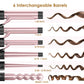 6 in 1 Curling Iron Wand Set - Byfumay Ceramic  Hair Curling Iron with 6 Interchangeable Ceramic Barrels(0.35’’ -1.25’’) and 2 Temperature Instant Heat Up Hair Curler for All Hair Types