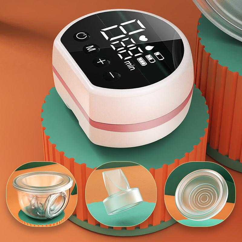 Yadala Wearable Electric Breast Pump Portable Wireless Breast Pump with 3 Mode & 9 Levels, Silicone Breastfeeding Breastpump, 24mm Pink