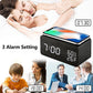 Digital Alarm Clock, Wooden Clock with Wireless Charging, 3 Alarm Settings, Sound Control, Clocks for Bedroom, Office