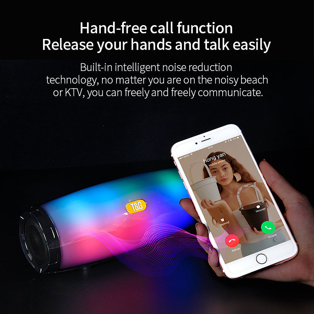 Portable Wireless Bluetooth Speaker,Waterproof Bluetooth Speaker with Lights,Outdoor Party Speaker