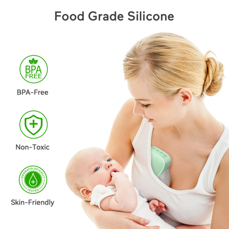 Yadala Double Wearable Breast Pump - Electric Hands-Free Portable Breastfeeding Breastpump, Spill-Proof Ultra-Quiet Pain Free Breast Pump,Green