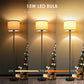 Floor Lamp for Living Room, 15W LED Floor Lamp, Tall Modern Standing Lamp with Linen Shade, 3 Brightness Levels, Mid Century Floor Lamp for Bedrooms, Office