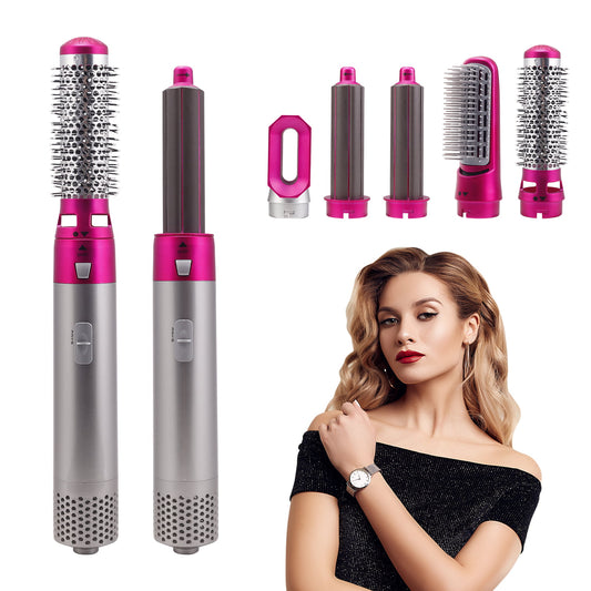 5 in 1 Hair Blower Brush with Hair Volumizer,Hot Air Brush, Scalp Massager,Curler and Straightener