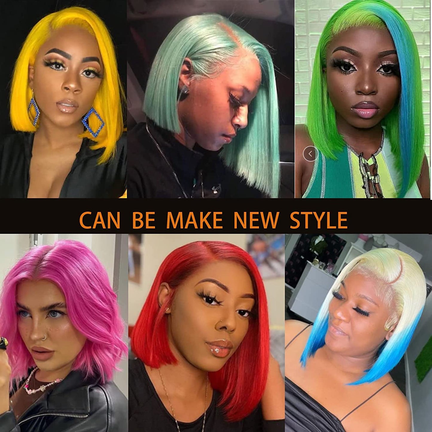 Blonde Bob Wig , Wigs Pre Plucked Bleached Knots Free Part  Short Blonde Bob Wigs for Black Women