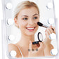 Vanity Mirror with Lights, Desk LED Makeup Mirror, Hollywood Lighted Makeup Mirror with 12 Dimmable Bulbs, 3 Color Large Tabletop Vanity Mirror with USB Charge