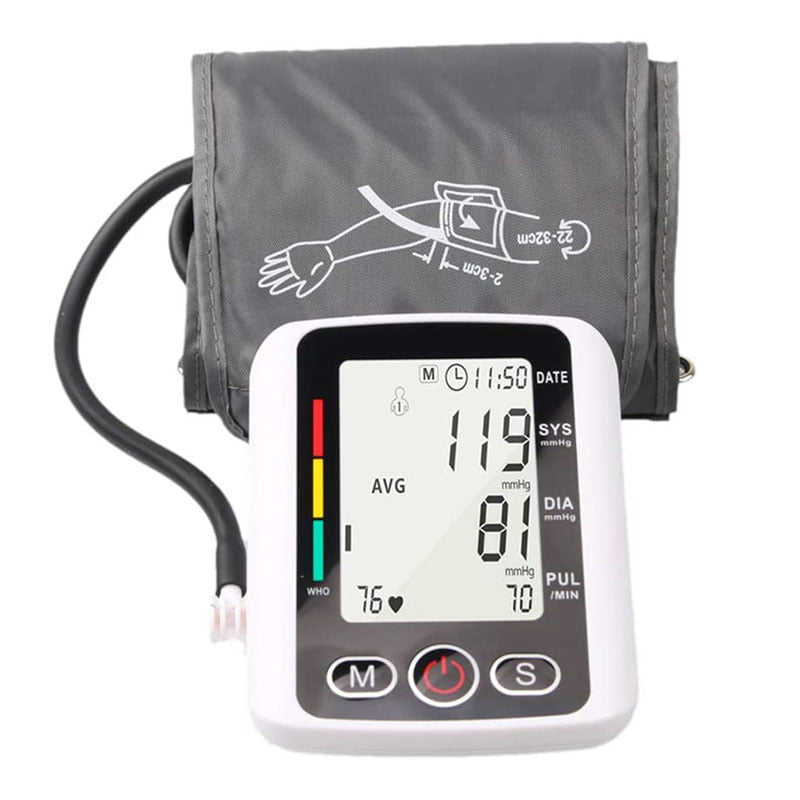 Blood Pressure Mechine, Automatic Digital Upper Arm Blood Pressure Monitor BP Cuff Blood Pressure Machine for Home Use