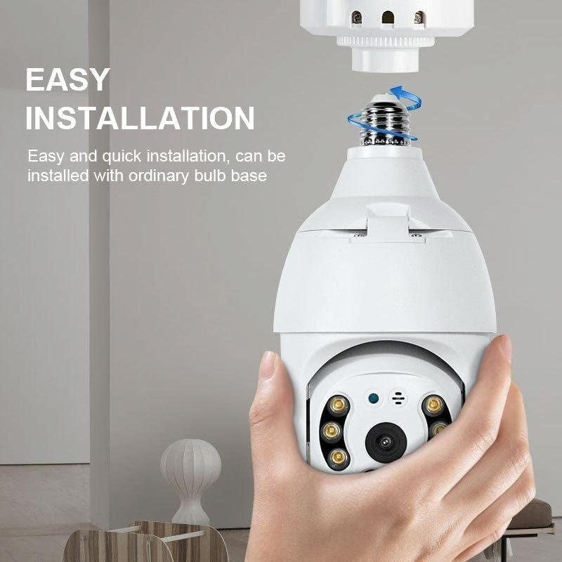 Light Bulb Camera, 2 Pack 5G Wireless WiFi Security Camera 1080p,WiFi Smart 360 Surveillance Camera for Indoor and Outdoor, Light Socket Camera with Real-time Motion Detection,Night Vision