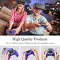 Wireless Game Controller Compatible with PS4,Analog Sticks/6-Axis Motion Sensor With Charging Cable (Purple)