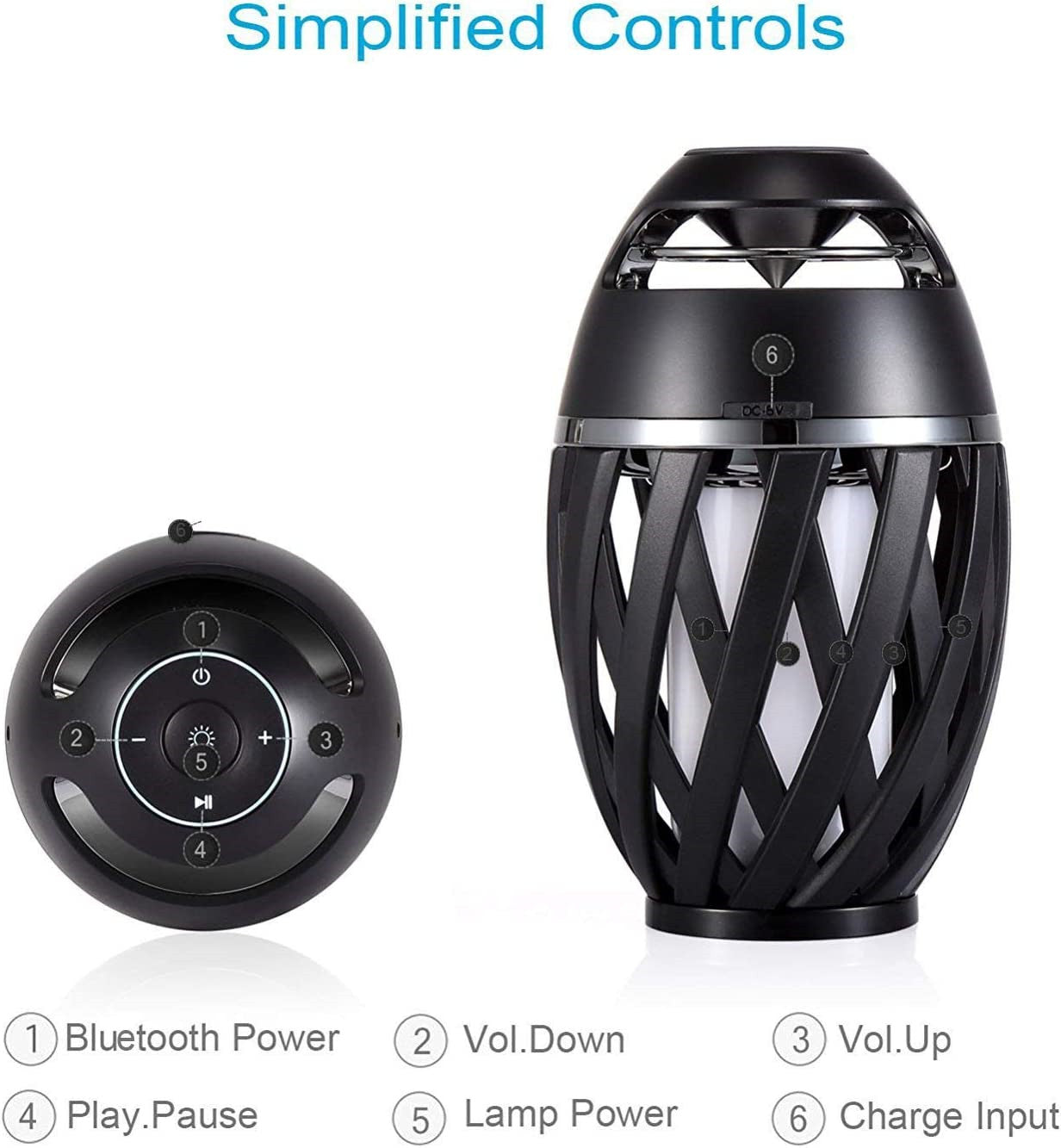 Outdoor Bluetooth Speaker, Wireless Bluetooth Speakers with LED Atmospheric Lighting Effect