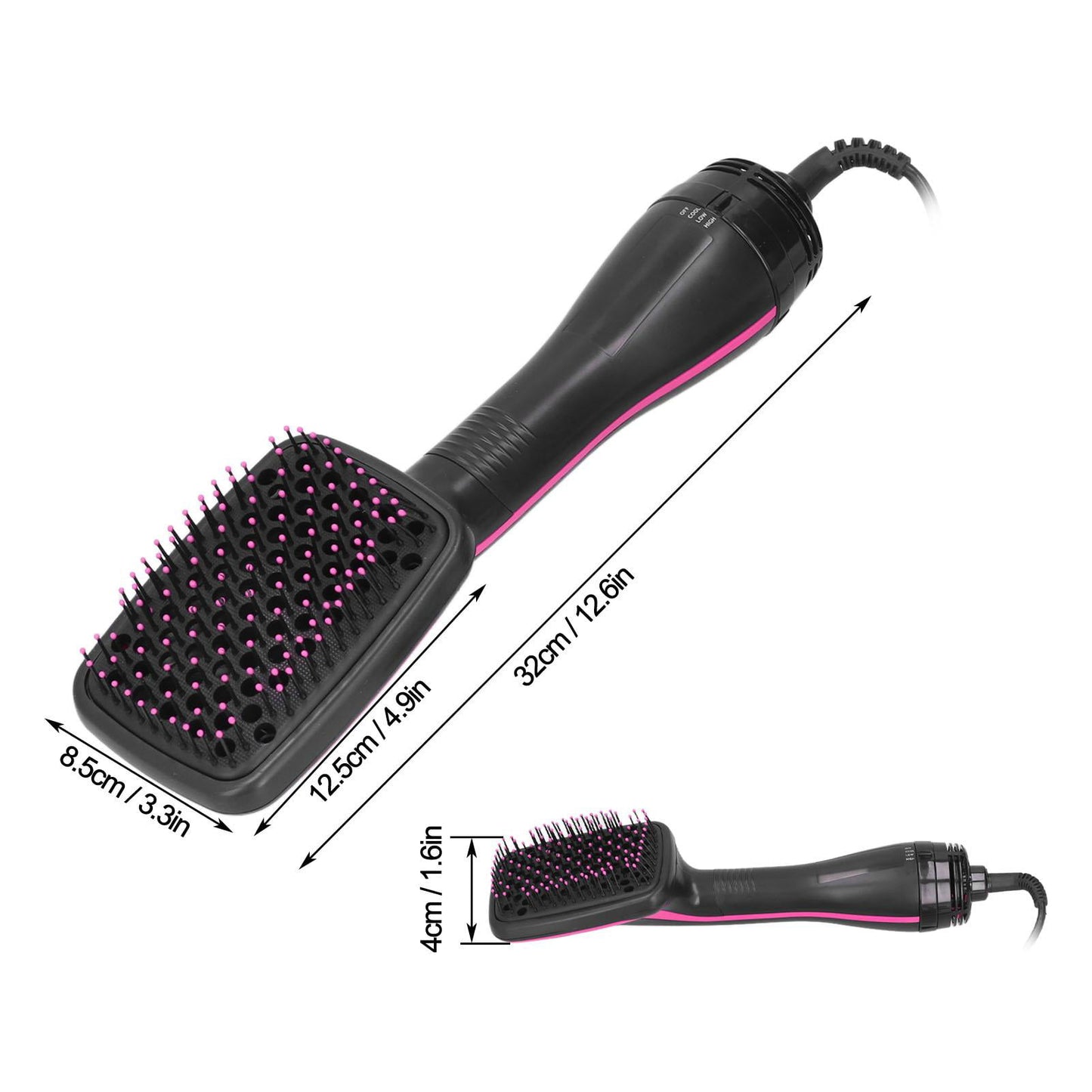 Hair Dryer Brush & Volumizer, Blow Dryer with Comb, Portable Frizz-Free Silky Electric Straightening Hair Dryer