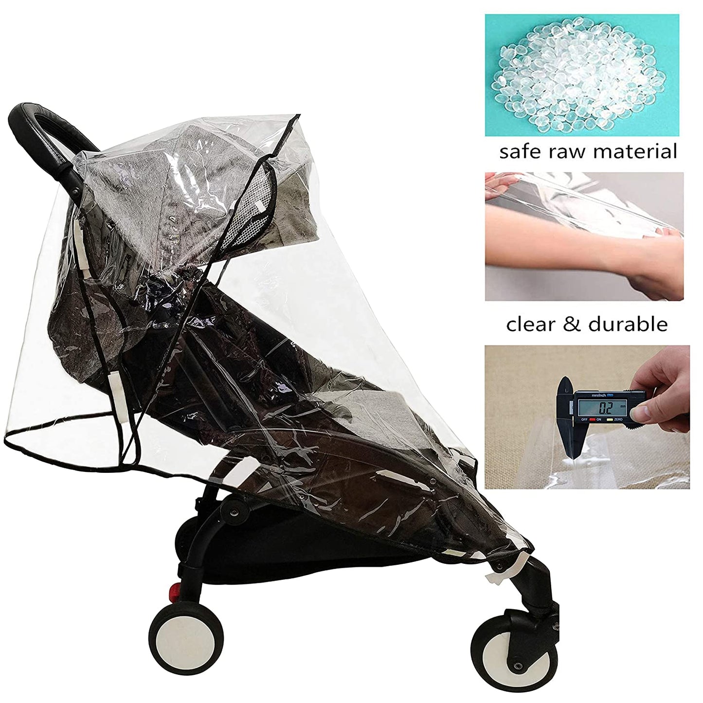 Lukka Stroller Rain Cover Universal Stroller Cover Umbrella Stroller Waterproof Snow Wind Weather Shield ,Food Grade EVA No Odor